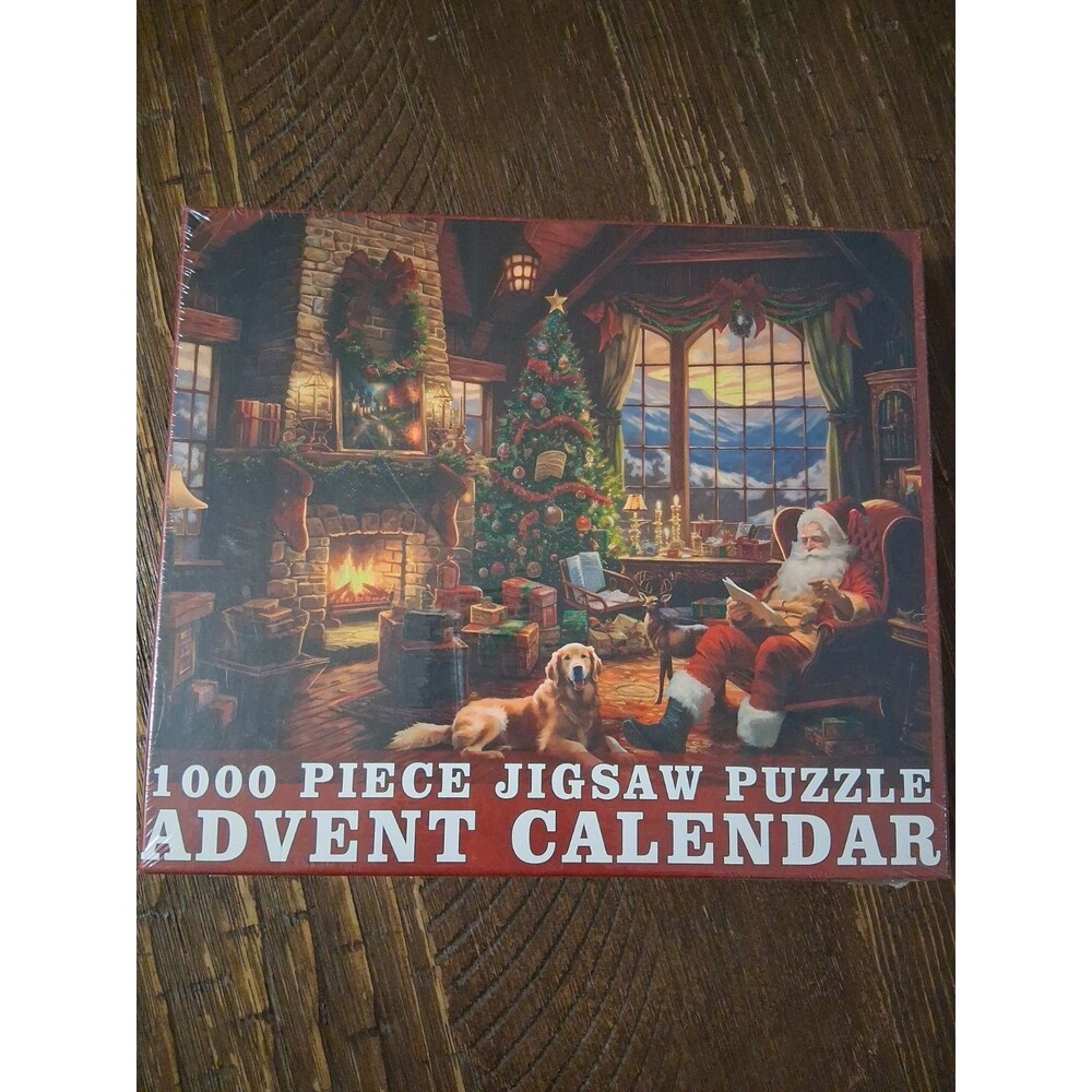(#91) Christmas Advent Calendar 1000 Piece Holiday Jigsaw Puzzle NEW